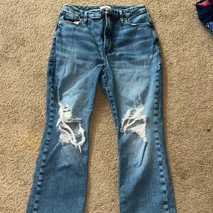 Good American Distressed Blue Jeans